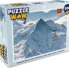 PuzzleWow Puzzel Kabelwagen Die Het Landschap Van Mont Blanc Overgaat - Legpuzzel - Puzzel 500 Stukjes - Sinterklaas Cadeautjes - Sinterklaas Voor Grote Kinderen