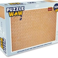 PuzzleWow Puzzel Metalen Plaat Met Een Roestige Structuur - Legpuzzel - Puzzel 500 Stukjes - Sinterklaas Cadeautjes - Sinterklaas Voor Grote Kinderen