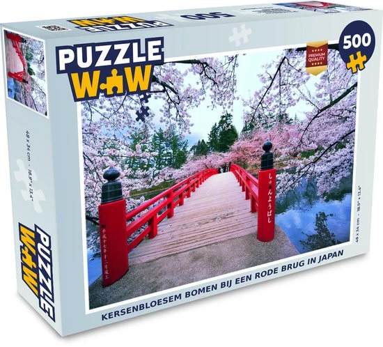 PuzzleWow Puzzel Kersenbloesem Bomen Bij Een Rode Brug In Japan - Legpuzzel - Puzzel 500 Stukjes - Sinterklaas Cadeautjes - Sinterklaas Voor Grote Kinderen 1 PuzzleWow Puzzel Kersenbloesem Bomen Bij Een Rode Brug In Japan - Legpuzzel - Puzzel 500 Stukjes - Sinterklaas Cadeautjes - Sinterklaas Voor Grote Kinderen