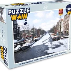 PuzzleWow Puzzel De Brouwersgracht In Amsterdam In De Winter - Legpuzzel - Puzzel 1000 Stukjes Volwassenen - Sinterklaas Cadeautjes - Sinterklaas Voor Grote Kinderen