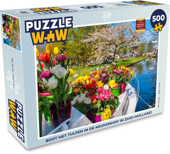 PuzzleWow Puzzel Boot Met Tulpen In De Keukenhof In Zuid-Holland - Legpuzzel - Puzzel 500 Stukjes - Sinterklaas Cadeautjes - Sinterklaas Voor Grote Kinderen 1 PuzzleWow Puzzel Boot Met Tulpen In De Keukenhof In Zuid-Holland - Legpuzzel - Puzzel 500 Stukjes - Sinterklaas Cadeautjes - Sinterklaas Voor Grote Kinderen