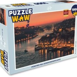 PuzzleWow Puzzel Zonsondergang - Porto - Portugal - Legpuzzel - Puzzel 1000 Stukjes Volwassenen - Sinterklaas Cadeautjes - Sinterklaas Voor Grote Kinderen
