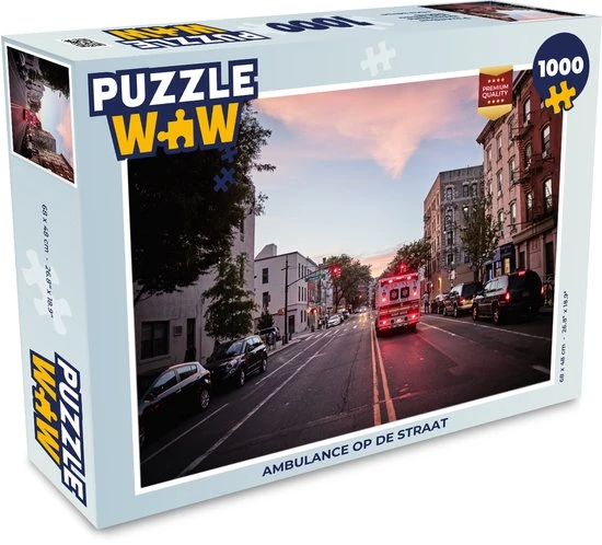 PuzzleWow Puzzel Ambulance Op De Straat - Legpuzzel - Puzzel 1000 Stukjes Volwassenen - Sinterklaas Cadeautjes - Sinterklaas Voor Grote Kinderen 1 PuzzleWow Puzzel Ambulance Op De Straat - Legpuzzel - Puzzel 1000 Stukjes Volwassenen - Sinterklaas Cadeautjes - Sinterklaas Voor Grote Kinderen
