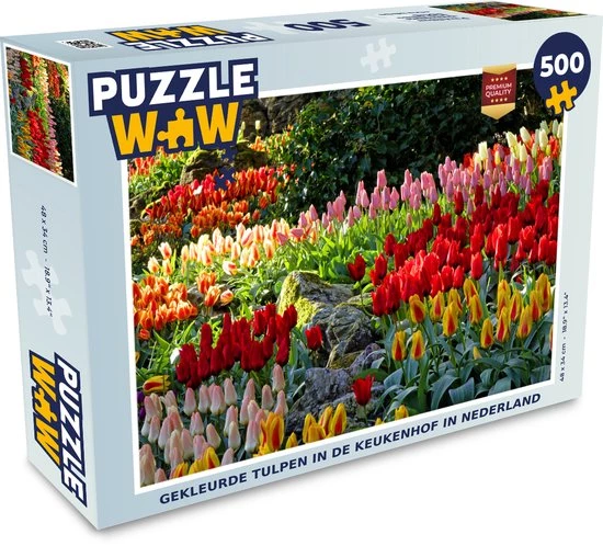 PuzzleWow Puzzel Gekleurde Tulpen In De Keukenhof In Nederland - Legpuzzel - Puzzel 500 Stukjes - Sinterklaas Cadeautjes - Sinterklaas Voor Grote Kinderen 1 PuzzleWow Puzzel Gekleurde Tulpen In De Keukenhof In Nederland - Legpuzzel - Puzzel 500 Stukjes - Sinterklaas Cadeautjes - Sinterklaas Voor Grote Kinderen