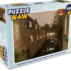 PuzzleWow Puzzel Historische Grachten In De Nederlandse Stad Den Bosch - Legpuzzel - Puzzel 500 Stukjes - Sinterklaas Cadeautjes - Sinterklaas Voor Grote Kinderen