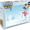 PuzzleWow Puzzel Een Van Sneeuw Gemaakte Pop - Legpuzzel - Puzzel 500 Stukjes - Kerst - Cadeau - Kerstcadeau Voor Mannen, Vrouwen En Kinderen - Sinterklaas Cadeautjes - Sinterklaas Voor Grote Kinderen