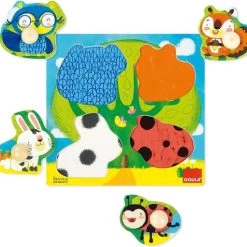 Goula Vormenpuzzel Bosdieren 22 X 22 Cm 4 Stukjes -Puzzels Verkoop 550x511 1