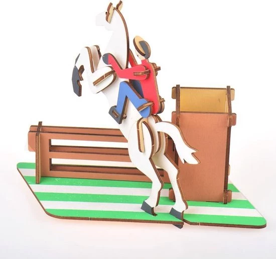 De Bouwplaats Bouwpakket 3D Puzzel Pennenbak Paardensport Concours Hippique Paardrijden Van Hout- Kleur 2 De Bouwplaats Bouwpakket 3D Puzzel Pennenbak Paardensport Concours Hippique Paardrijden Van Hout- Kleur - Afbeelding 2