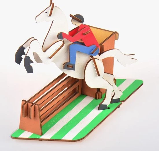 De Bouwplaats Bouwpakket 3D Puzzel Pennenbak Paardensport Concours Hippique Paardrijden Van Hout- Kleur 1 De Bouwplaats Bouwpakket 3D Puzzel Pennenbak Paardensport Concours Hippique Paardrijden Van Hout- Kleur
