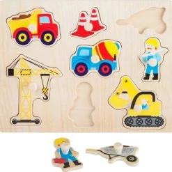 Small Foot Company Bouwterrein Puzzel Hout 10-delig 10445