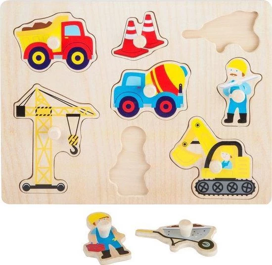 Small Foot Company Bouwterrein Puzzel Hout 10-delig 10445 5 Small Foot Company Bouwterrein Puzzel Hout 10-delig 10445 - Afbeelding 5