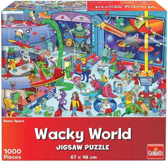 Goliath Wacky World Puzzel Outerspace 1000 Stukjes 1 Goliath Wacky World Puzzel Outerspace 1000 Stukjes