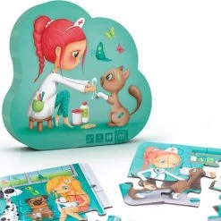 Eurekakids Puzzel 4 In 1 Dierenarts - Vier Kinderpuzzels In Mooie Doos