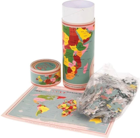 Wereld Puzzel | 300 Stukjes | 50 X 36 Cm | Out Of The Blue | Educatieve Puzzel 4 Wereld Puzzel | 300 Stukjes | 50 X 36 Cm | Out Of The Blue | Educatieve Puzzel - Afbeelding 4