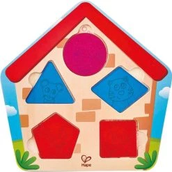 Hape Vormenpuzzel Wie Is Er In Huis Junior Hout 5 Stukjes