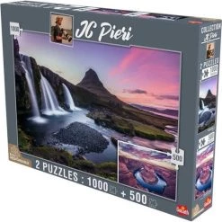 GOLIATH - Puzzel - JC Pieri Collection - Kirkjuffellsfoss (IJsland) En Horseshoe Bend (Verenigde Staten)