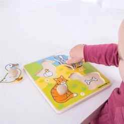 Bigjigs Houten Knoppuzzel Huisdieren - 4 Stukjes 6 Bigjigs Houten Knoppuzzel Huisdieren - 4 Stukjes -Puzzels Verkoop 550x550 33