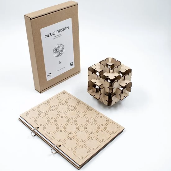 Menu Design Meuq Design Triangulus - 3D Puzzel - Geometrisch - Hout Naturel - S 1 Menu Design Meuq Design Triangulus - 3D Puzzel - Geometrisch - Hout Naturel - S