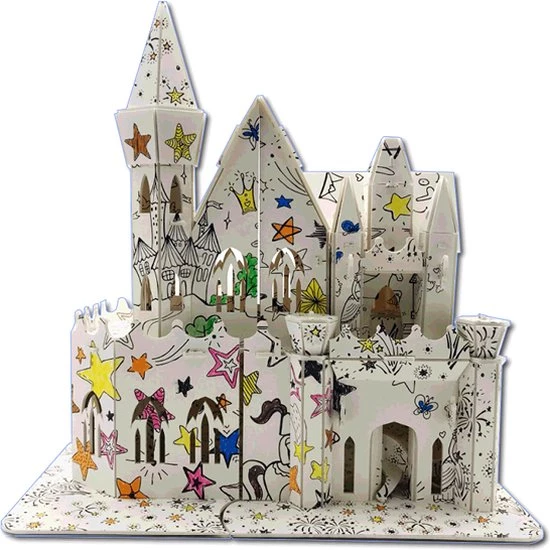 Eureka 3D Puzzle Books Kleur- En Puzzelboek - Kastelen 3 Eureka 3D Puzzle Books Kleur- En Puzzelboek - Kastelen - Afbeelding 3