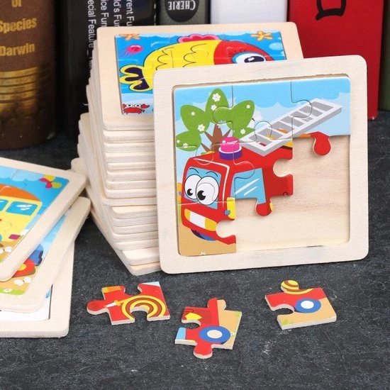 Merkloos Houten Kinderpuzzel - Bij 2 Merkloos Houten Kinderpuzzel - Bij - Afbeelding 2