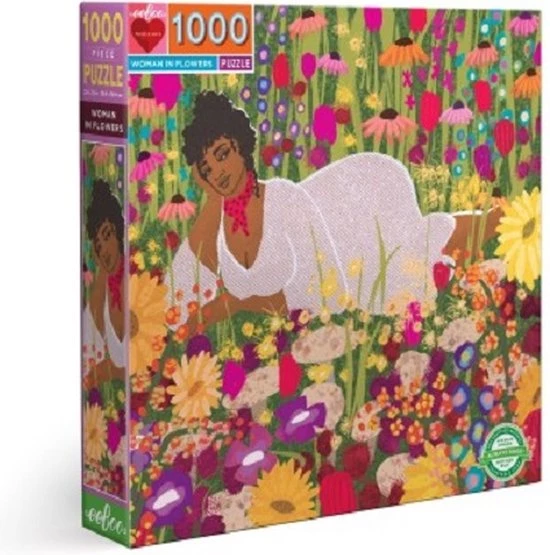 Puzzel Eeboo - Woman In Flowers (1000) 4 Puzzel Eeboo - Woman In Flowers (1000) - Afbeelding 4