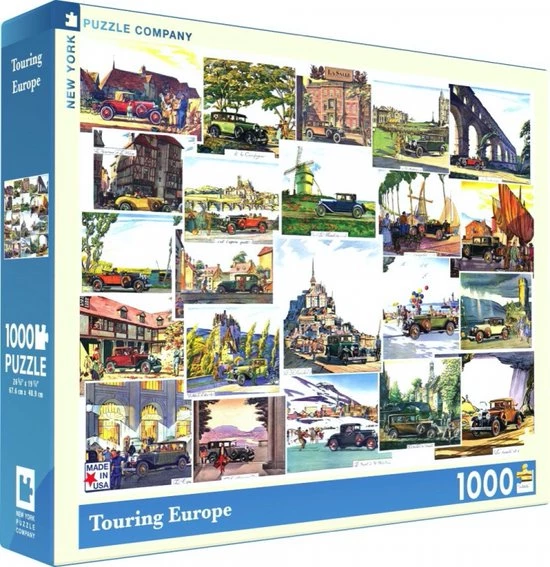 The New York Puzzle Company New York Puzzle Company Touring Europe - 1000 Pieces 3 The New York Puzzle Company New York Puzzle Company Touring Europe - 1000 Pieces - Afbeelding 3