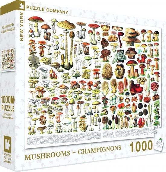 The New York Puzzle Company New York Puzzle Company Mushrooms ~ Champignons - 1000 Pieces 4 The New York Puzzle Company New York Puzzle Company Mushrooms ~ Champignons - 1000 Pieces - Afbeelding 4