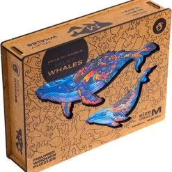 UNIDRAGON Houten Puzzel Dier - Melkachtige Walvissen - 172 Stukjes - Medium 33x20 Cm -Puzzels Verkoop 550x578 14