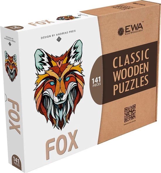 Eco-Wood-Art Eco Wood Art - Houten Legpuzzel - Vos - 188 - 40x28x0.5cm - Kartonbox 3 Eco-Wood-Art Eco Wood Art - Houten Legpuzzel - Vos - 188 - 40x28x0.5cm - Kartonbox - Afbeelding 3