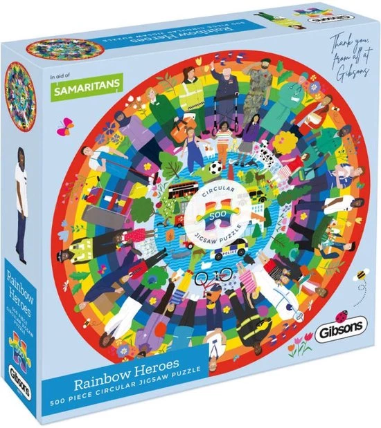 Gibsons Rainbow Heroes Puzzel (500 Stukjes) 1 Gibsons Rainbow Heroes Puzzel (500 Stukjes)