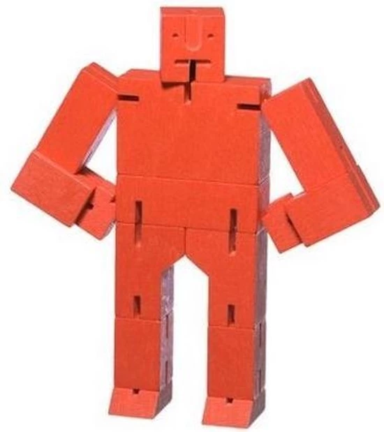 Areaware Robot Puzzel Cubebot - Kleur - Rood 1 Areaware Robot Puzzel Cubebot - Kleur - Rood