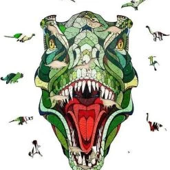 Art Bizniz Legpuzzel T-rex 37 X 28 Cm Hout Groen 129-delig 19 Art Bizniz Legpuzzel T-rex 37 X 28 Cm Hout Groen 129-delig -Puzzels Verkoop 550x621