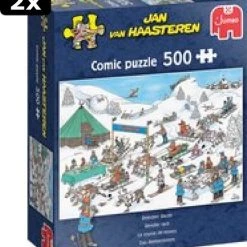 2x Jan Van Haasteren Rendier Race Puzzel - 500 Stukjes