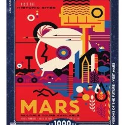 The New York Puzzle Company Visit Mars - NYPC NASA Collectie Puzzel 1000 Stukjes - 0819844013042 -Puzzels Verkoop 550x623