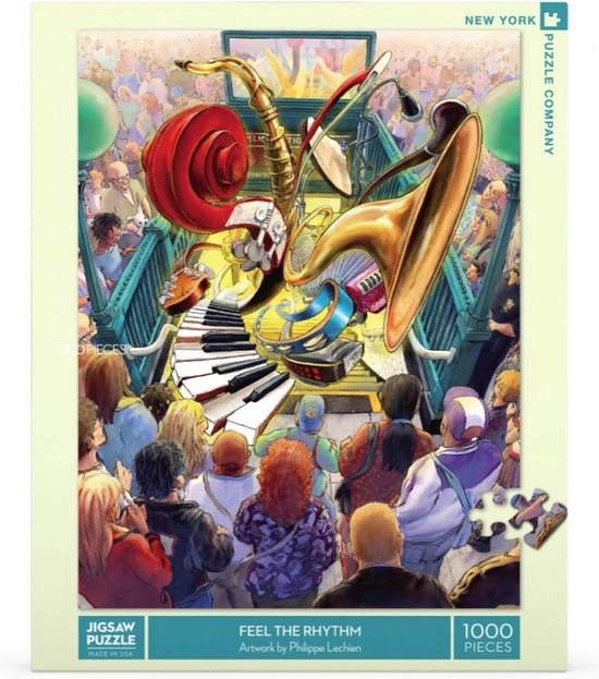 The New York Puzzle Company New York Puzzle Company Feel The Rhythm - 1000 Pieces 5 The New York Puzzle Company New York Puzzle Company Feel The Rhythm - 1000 Pieces - Afbeelding 5
