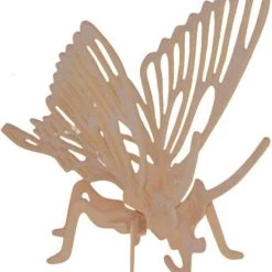S.Y.W Houten 3d Puzzel/bouwpakket Vlinder