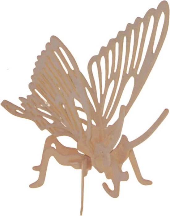S.Y.W Houten 3d Puzzel/bouwpakket Vlinder 1 S.Y.W Houten 3d Puzzel/bouwpakket Vlinder