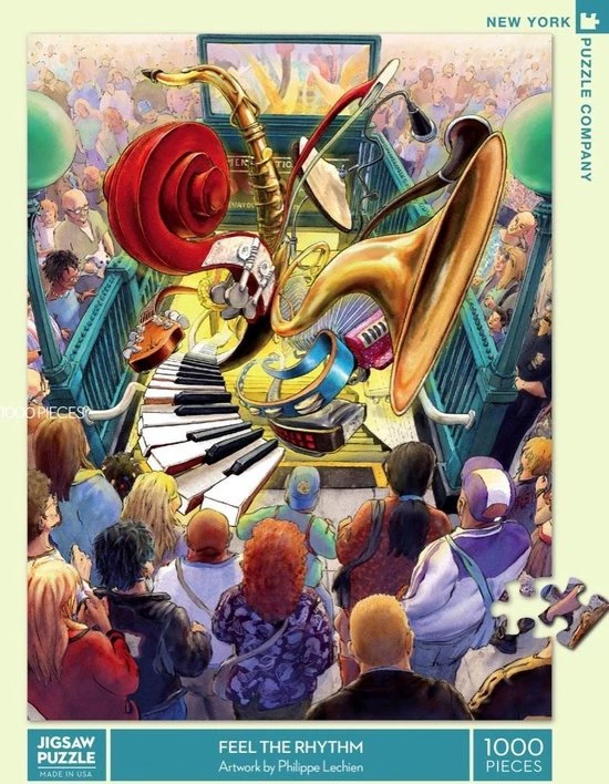 The New York Puzzle Company New York Puzzle Company Feel The Rhythm - 1000 Pieces 2 The New York Puzzle Company New York Puzzle Company Feel The Rhythm - 1000 Pieces - Afbeelding 2