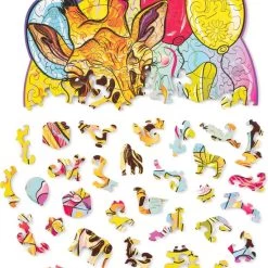 Wood Trick Sierlijke Giraffe - Houten Vormpuzzel -Puzzels Verkoop 550x718