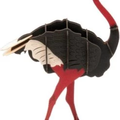 Fridolin 3D Puzzel En Bouwpakket Karton Model Struisvogel