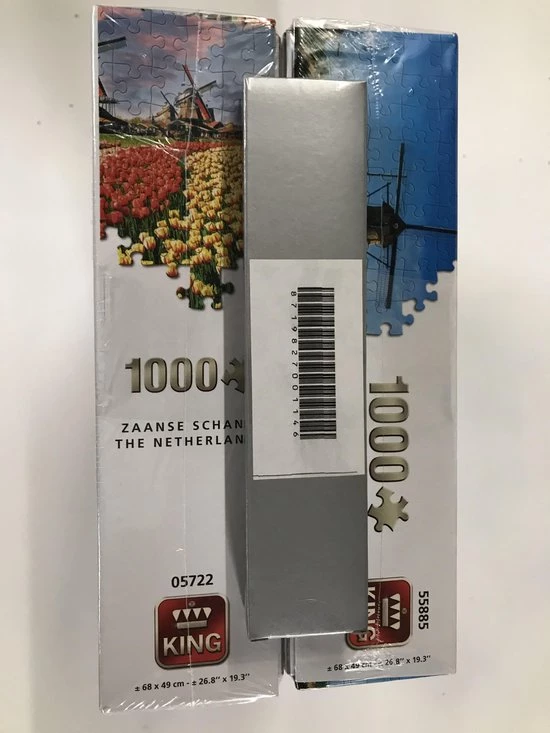 King International King - Legpuzzels - Dutch Collection - Zaanse Schans, The Netherlands + Windmills At Kinderdijk, Netherlands (2 X 1000 Stuks) | 68 X 49 Cm | Inclusief Unieke En Praktische Rode, Blauw Schrijvende Laserbalpen In Luxe Opbergbox. 2 King International King - Legpuzzels - Dutch Collection - Zaanse Schans, The Netherlands + Windmills At Kinderdijk, Netherlands (2 X 1000 Stuks) | 68 X 49 Cm | Inclusief Unieke En Praktische Rode, Blauw Schrijvende Laserbalpen In Luxe Opbergbox. - Afbeelding 2