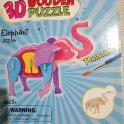 Robotime Duo Puzzel ( 2 Aparte Puzzels) Olifant En Dolfijn