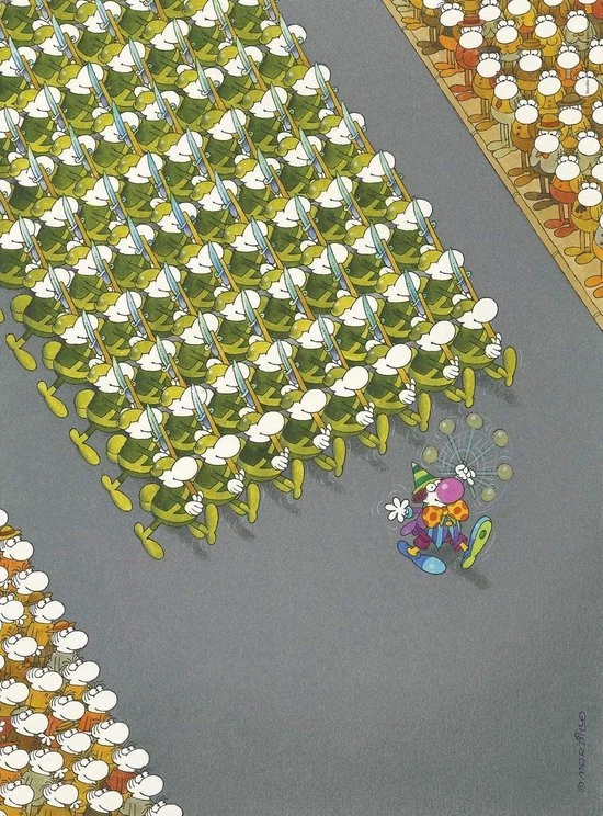 Clementoni Legpuzzel - Mordillo Puzzel Collectie - The March - 500 Stukjes, Puzzel Volwassenen 2 Clementoni Legpuzzel - Mordillo Puzzel Collectie - The March - 500 Stukjes, Puzzel Volwassenen - Afbeelding 2