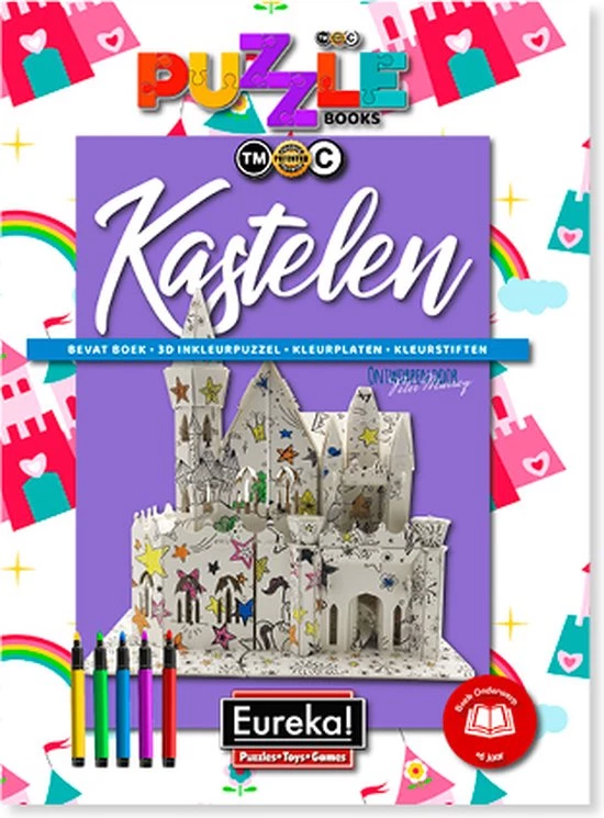 Eureka 3D Puzzle Books Kleur- En Puzzelboek - Kastelen 1 Eureka 3D Puzzle Books Kleur- En Puzzelboek - Kastelen
