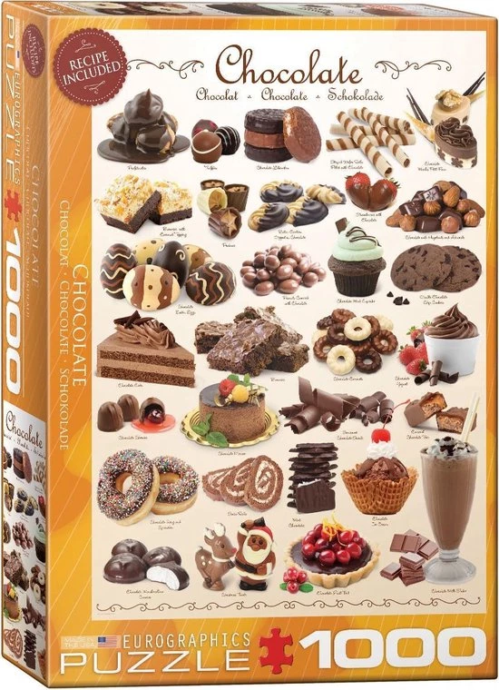 Eurographics Puzzel Chocolate - 1000 Stukjes 1 Eurographics Puzzel Chocolate - 1000 Stukjes