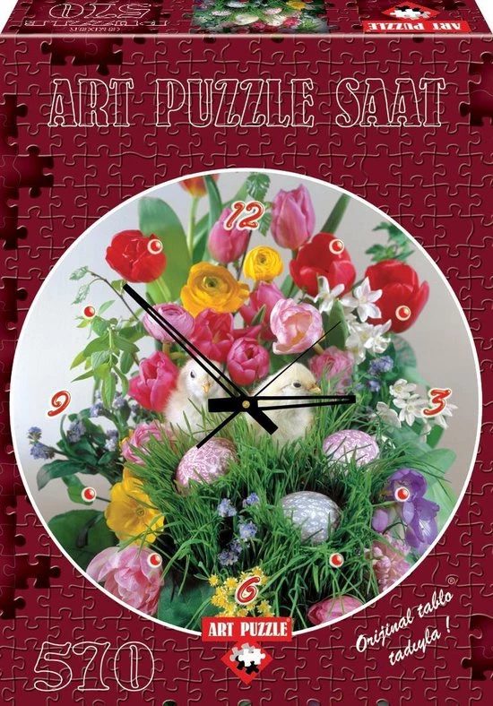 Art Puzzle Puzzel Legpuzzel Klok Voorjaar 570 Stukjes. 1 Art Puzzle Puzzel Legpuzzel Klok Voorjaar 570 Stukjes.